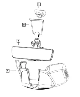 68654265aa Mopar Genuine Inside Rear View Mirror