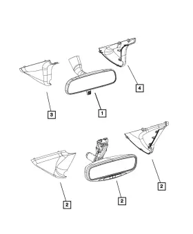 6fx58dx9aa Mopar Genuine Mirror Cover Left