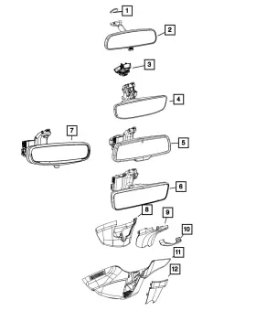 6pa23tx7aa Mopar Genuine Mirror Cover