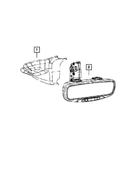 6wy72dx9ac Mopar Genuine Inside Rear View Mirror