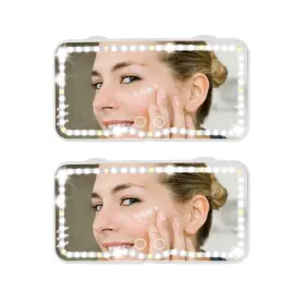 Huab1 Neyeuci Rechargeable Car Visor Vanity Mirror 2 Pack With 62 Leds 3 Light Modes