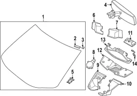 96321-5mp2a Nissan Genuine Mirror Inside