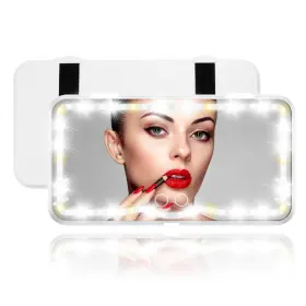 Noxozoqm 727467715581 Car Visor Led Vanity Mirror Rechargeable Makeup With 3 Light Modes