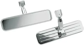 T8974 Oer Authorized Universal 9 Inch Windshield Mount Rear View Mirror Polished Ball Milled Billet