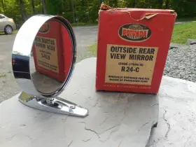 R-24c Original Ford Rotunda 1964 Fairlane Falcon Nos Outside Rear View Mirror Oem Universal Too
