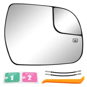 87903-08080 Paddparts Right Passenger Side Convex Mirror Glass With Power Heated For 14-20 Toyota Sienna