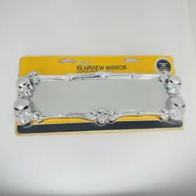 Ip-122 Pilot Automotive 757558370900 Skull Rearview Mirror Aftermarket Adjustable Wk Sealed
