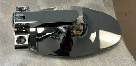 R6618 Racing Power Company Oval Screw On Rear View Inside Mirror Chrome