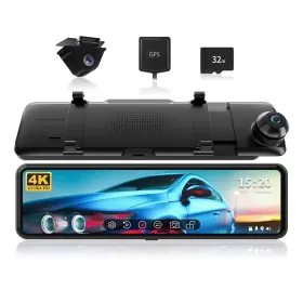 T700r Redtiger T700 Rear View Mirror Camera 11ftft 4k Uhd Front And 1080p Dash