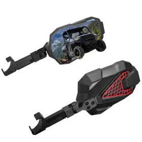 Utv70 Rerpro Utv Pro-fit Side Mirrors Rear View Mirror Compatible Large Black
