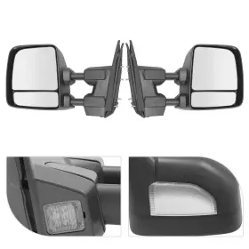 Senderpick 764909392399 2pcs Left And Right Black Power Heated Towing Mirror For Nissan Titan 2017-2022