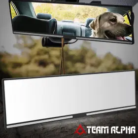 Tma-mrin28f Team-alpha 11ftft Universal Car Truck Clip-on Flat Panoramic Interior Rear View Mirror Glass