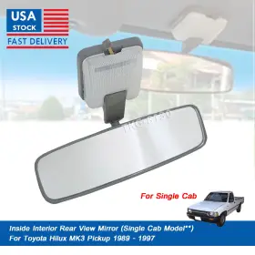 T2p-1881-toy172 Tkg 8130 Interior Rear View Mirror Fit Toyota Hilux Mk3 Pickup Single Cab 1989 - 1997