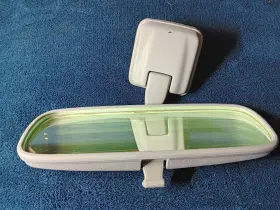 00834 Toyota 1989-00 Pickup Tacoma 4runner Rearview Mirror No Dome Light Blue Gray