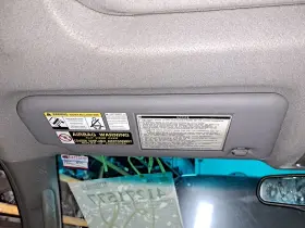 268-10725l Toyota Lh Driver Side Sun Visor/sunvisor 2006 4 Runner Sku#4070279