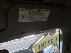 268-10928r Toyota Passenger Right Sun Visor Fits 00-02 Corolla 1100704