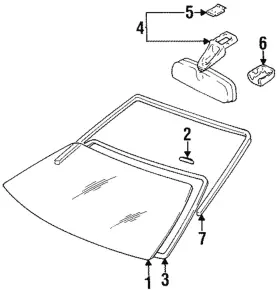 87810-16040-b0 Toyota Genuine Mirror Inside