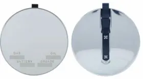 C5004 United Pacific Round Visor Vanity Mirror With Service Info Markers