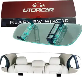 Utopicar 198168945599 Universal Car Rear View Mirror - Clip On Wide Angle And Panoramic Easy