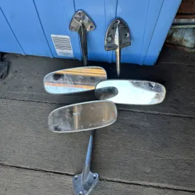 113857511k Volkswagen Lot Of 3 Rear View Mirror 1958-1964