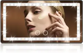 Dcc2321 Yovkok Rechargeable Car Vanity Mirror With 3 Light Modes And Dimmable Touch Screen