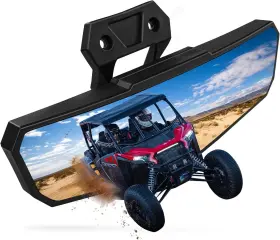Hjsr01 Zidiyoruo Rzr Rear View Mirror Convex Utv Center Rearview Compatible With Black