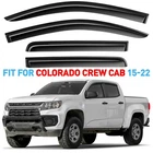 Rain Guards Vent Visors Shade For 2015-2022 Chevrolet Colorado Crew Cab New. Price: $52.49.