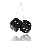 Eluckya Pair 2.75 Black Fuzzy Plush Dice Classic Vintage Nostalgic New. Price: $14.99.