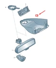 Vw Touareg MK2 Interior Mirror Cover 7P6857573A95T New Genuine Part Neu. Price: $116.61.
