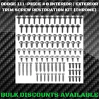 Dodge Mopar Engine Bay Interior Exterior Molding Panel Trim Screws Chrome Oem New. Price: $29.95.