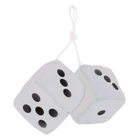 United Pacific C5038W 3" X White Plush Fuzzy Dice Hotrod Streetrod New. Price: $14.98.