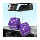 Yourkar 2 Pcs Fuzzy Plush Dice For Car Rearview Mirror, 3'' Retro Purple New. Price: $11.74.