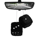 Fuzzy Plush Dice For Car Mirror, 3 Inch Pair Retro Square Ornament Sof New. Price: $11.99.