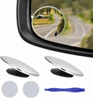Pcs Blind Spot Mirrors, 2" Round Hd Glass Convex 360 Wide Inch, Chrome New. Price: $9.53.