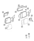 Genuine Mopar Mirror Cover Right 68460988AA New. Price: $123.90.