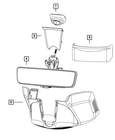 Genuine Mopar Inside Rear View Mirror 68381526AB New. Price: $435.66.