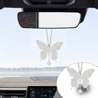 Bling Butterfly Diamond Car Hanging Accessories, Crystal Rear View Mirror... New. Price: $13.30.