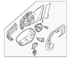 Genuine Volkswagen Mirror Assembly 3CN-857-507-AG-9B9 New. Price: $386.46.