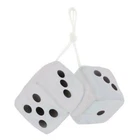 3" X Classic Fuzzy Dice, White (pair) New. Price: $9.95.