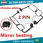 Pair Rear-view Mirrors Heated Chrome 2PIN For 03-16 Freightliner M2 106 Columbia New. Price: $258.85.