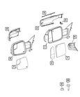Genuine Mopar Mirror Cover Right 68460988AA New. Price: $122.85.