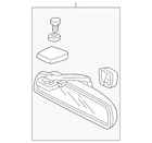 Genuine Honda Interior Rear View Mirror 76430-S5D-A01ZA New. Price: $71.34.
