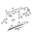 Genuine Mopar Front Door Molding Right 68448734AA New. Price: $66.37.