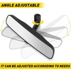 New Car Interior Rear View Mirror Wide Flat Stick On Angle Adjustable Waterproof. Price: $18.04.