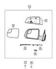 Genuine Mopar Outside Rear-view Mirror Right 7EV54DX8AF New. Price: $541.88.
