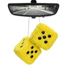 Muqida Fuzzy Plush Dice For Car Mirror, 3 Inch Pair Of Retro Square Yellow New. Price: $8.72.