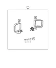 Genuine Mopar Outside Rear-view Mirror Right 68081250AB New. Price: $208.25.