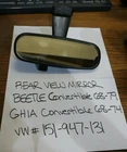 Rear View Mirror For Beetle Ghia Conv Vw# 151947131 Genuine Oem German Used. Price: $90.00.
