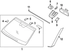 Genuine Hyundai Interior Rear View Mirror Cover 96030-P6000 New. Price: $6.27.