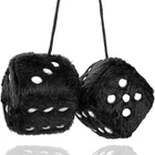 Ygmoner Black Fuzzy Dice For Car Rear View Mirror, Pair Of 2.75" Plush New. Price: $13.31.